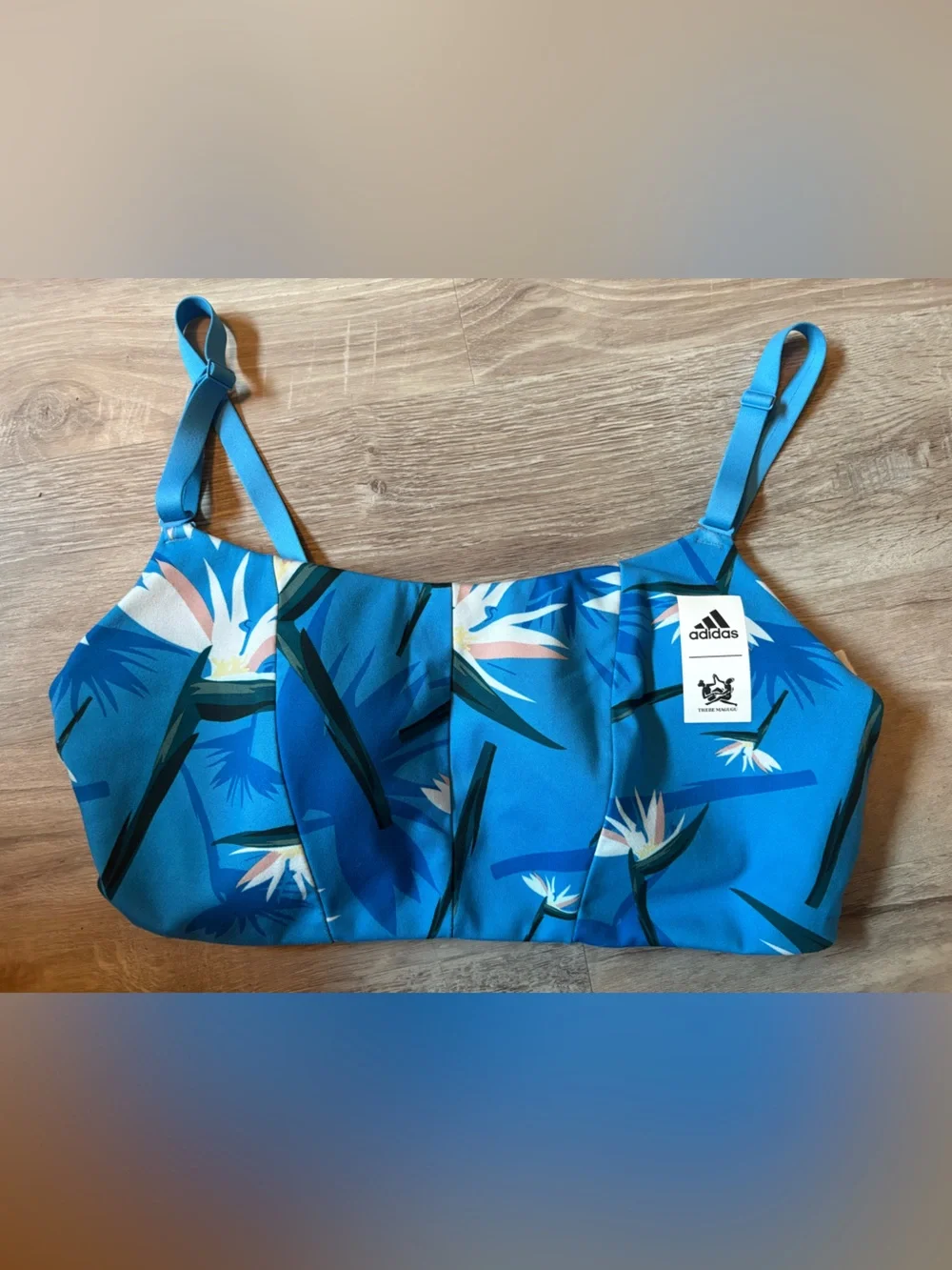 Adidas x Thebe Magugu Studio Light-Support Bra - Pulse Blue - Size XL